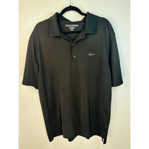 Greg Norman for Tasso Elba Play Dry Mens XL Black Golf Polo Shirt - Small Snags
